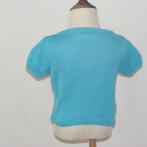T-shirt bleu avec dinosaure - 6 mois