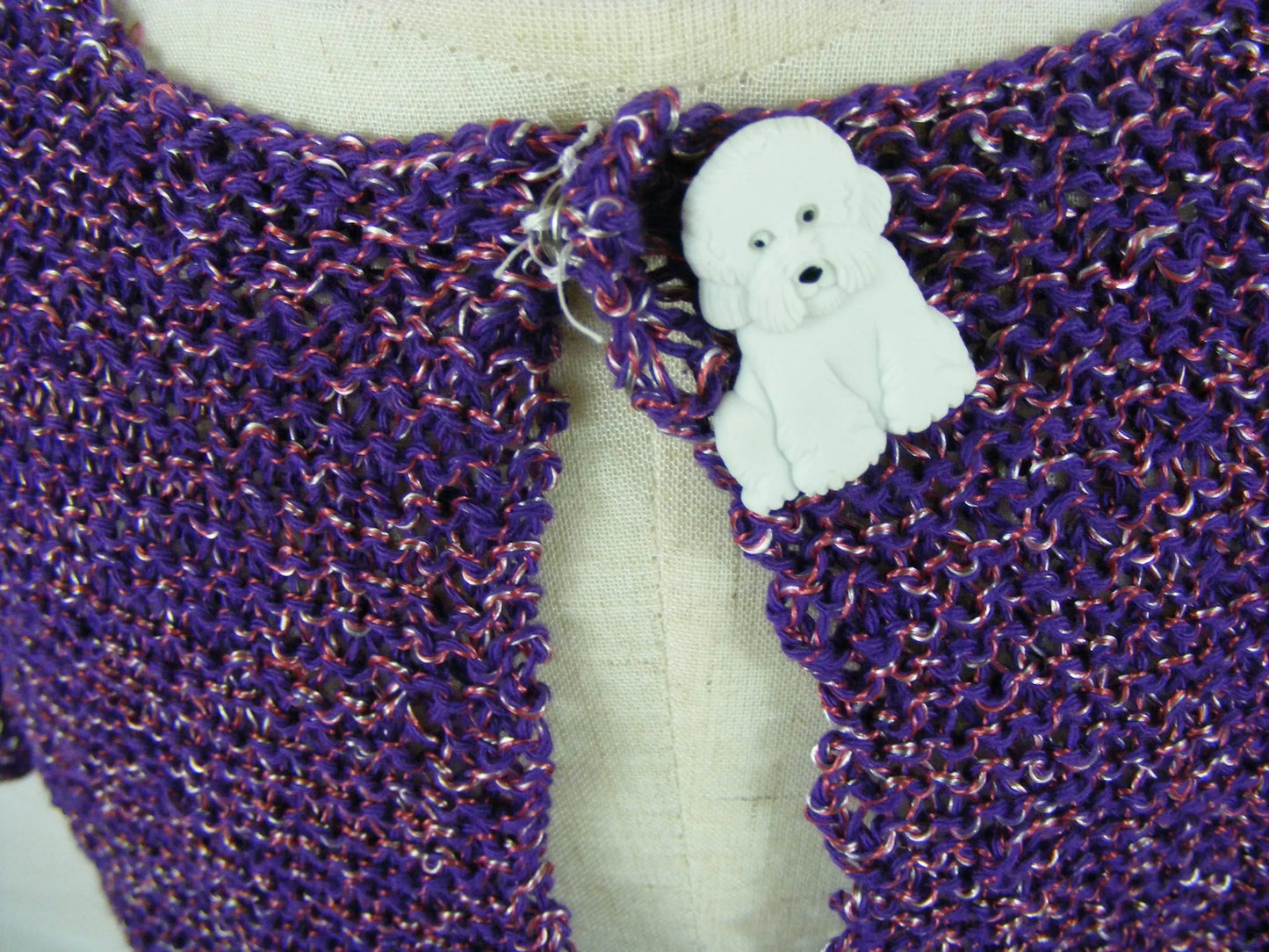 Gilet violet à manches courtes - 6 mois