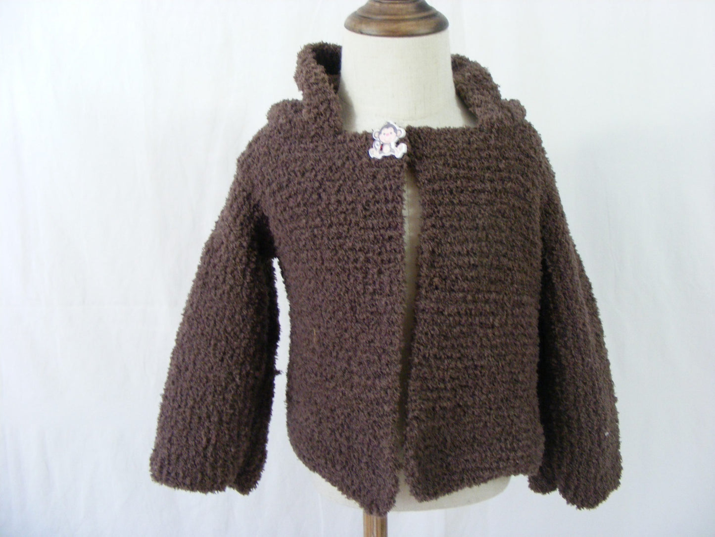 Veste marron à capuche avec des oreilles - 12 mois