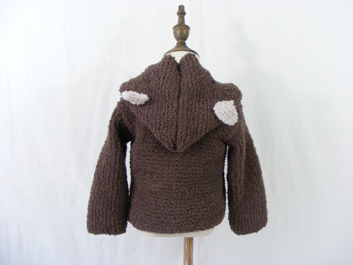 Veste marron à capuche avec des oreilles - 12 mois