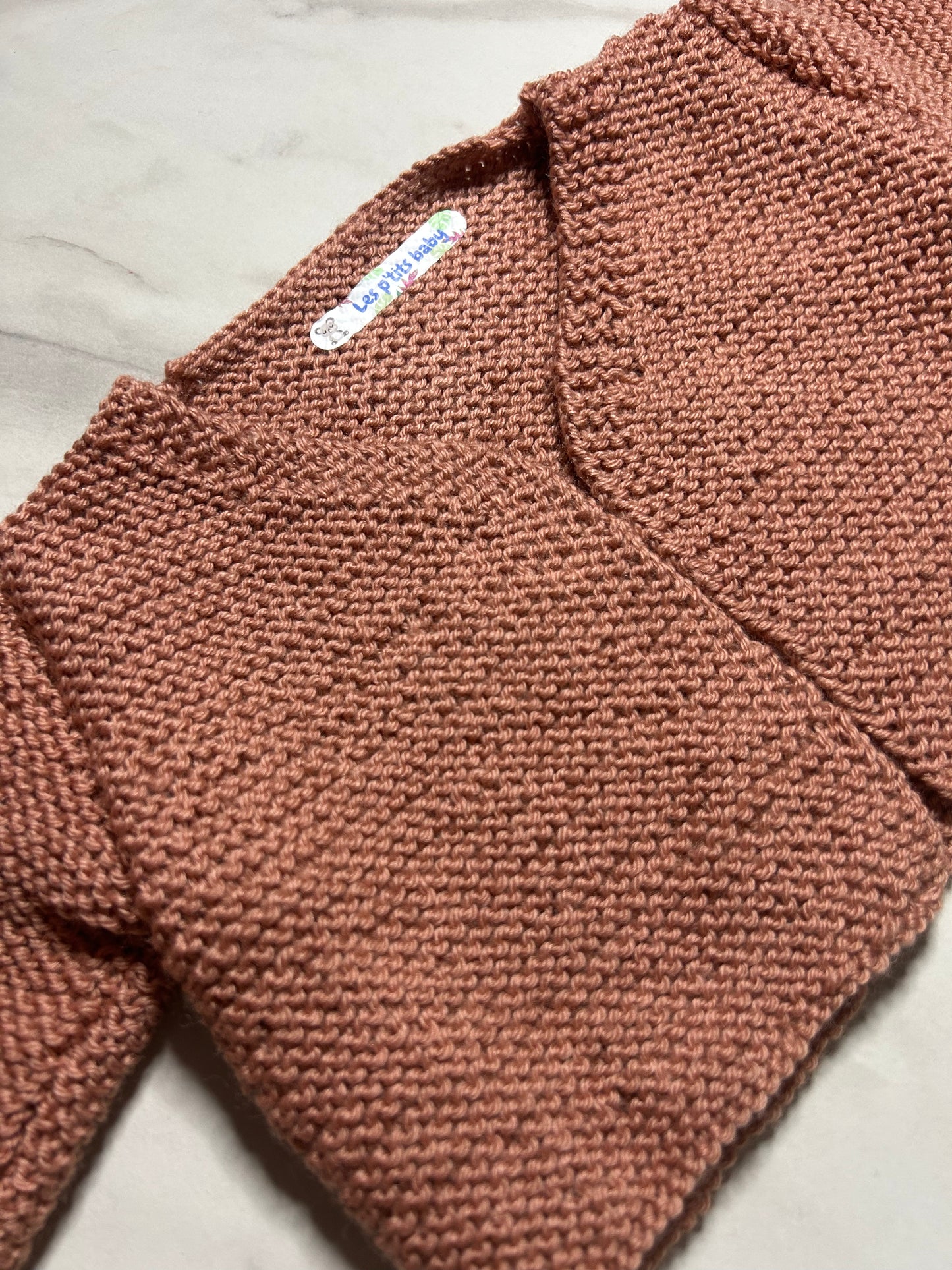 Gilet vieux rose - 6 mois