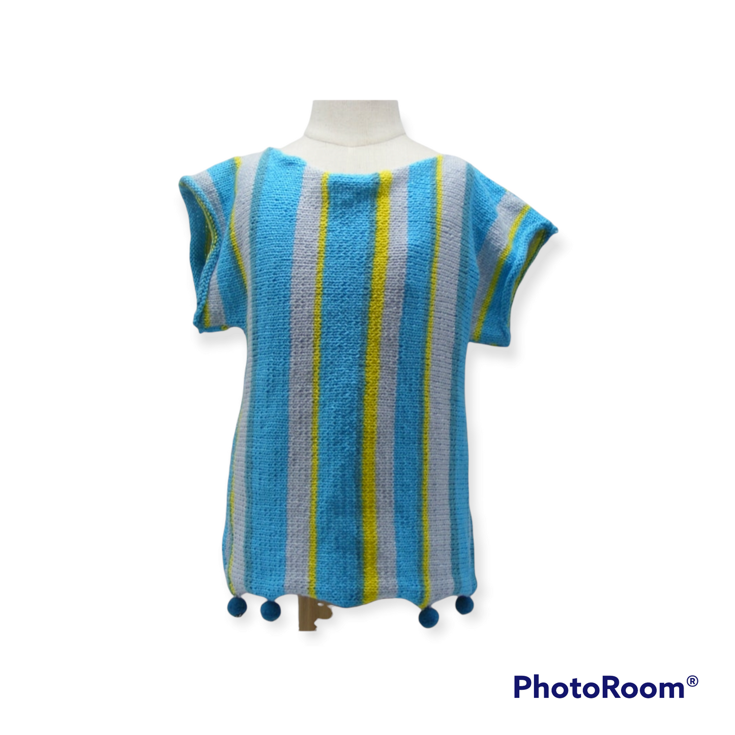 T-shirt à rayures bleues et jaunes - 6 ans Les P'tits Baby