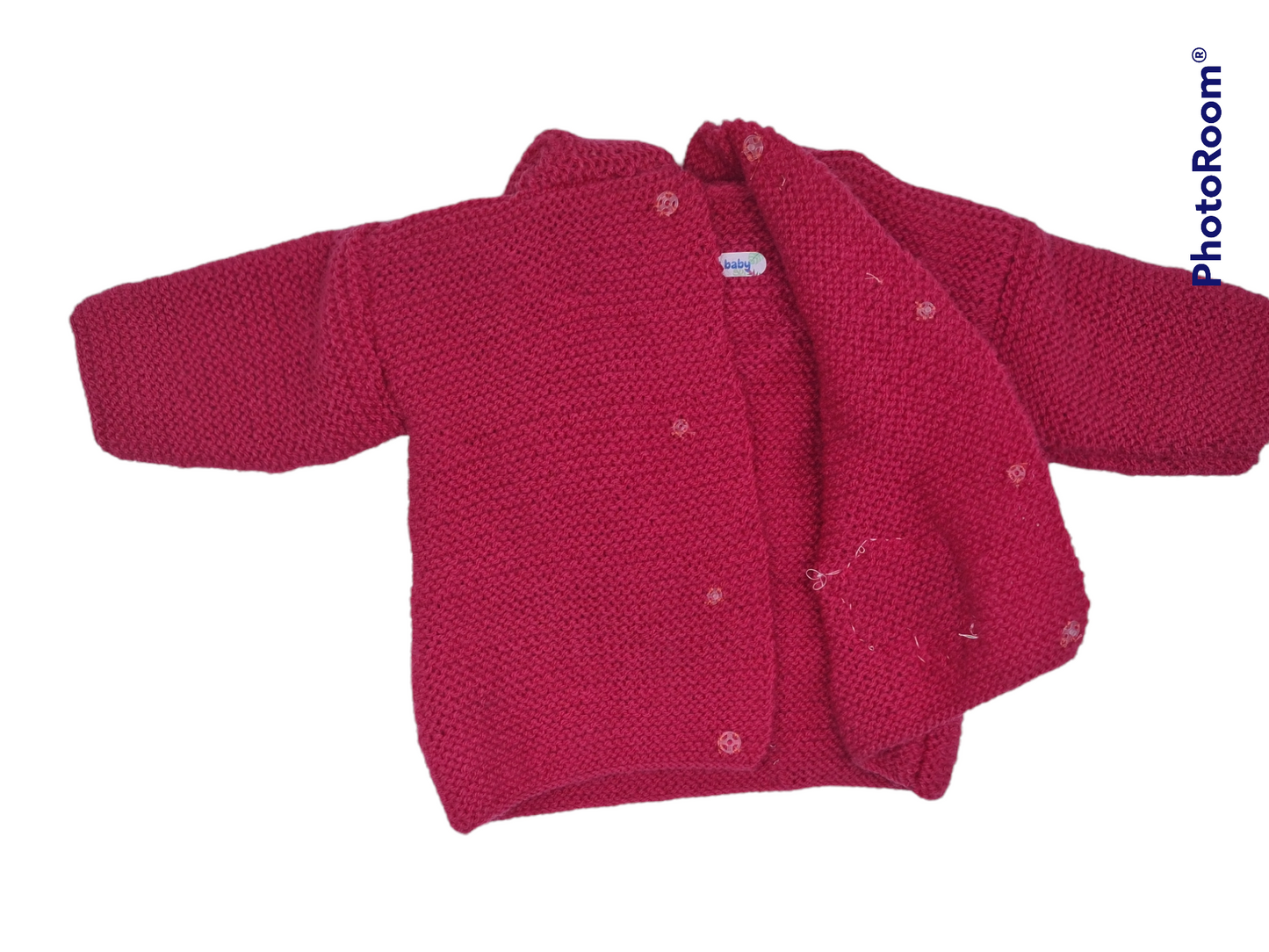 Gilet rose à capuche avec sa licorne - 3 mois