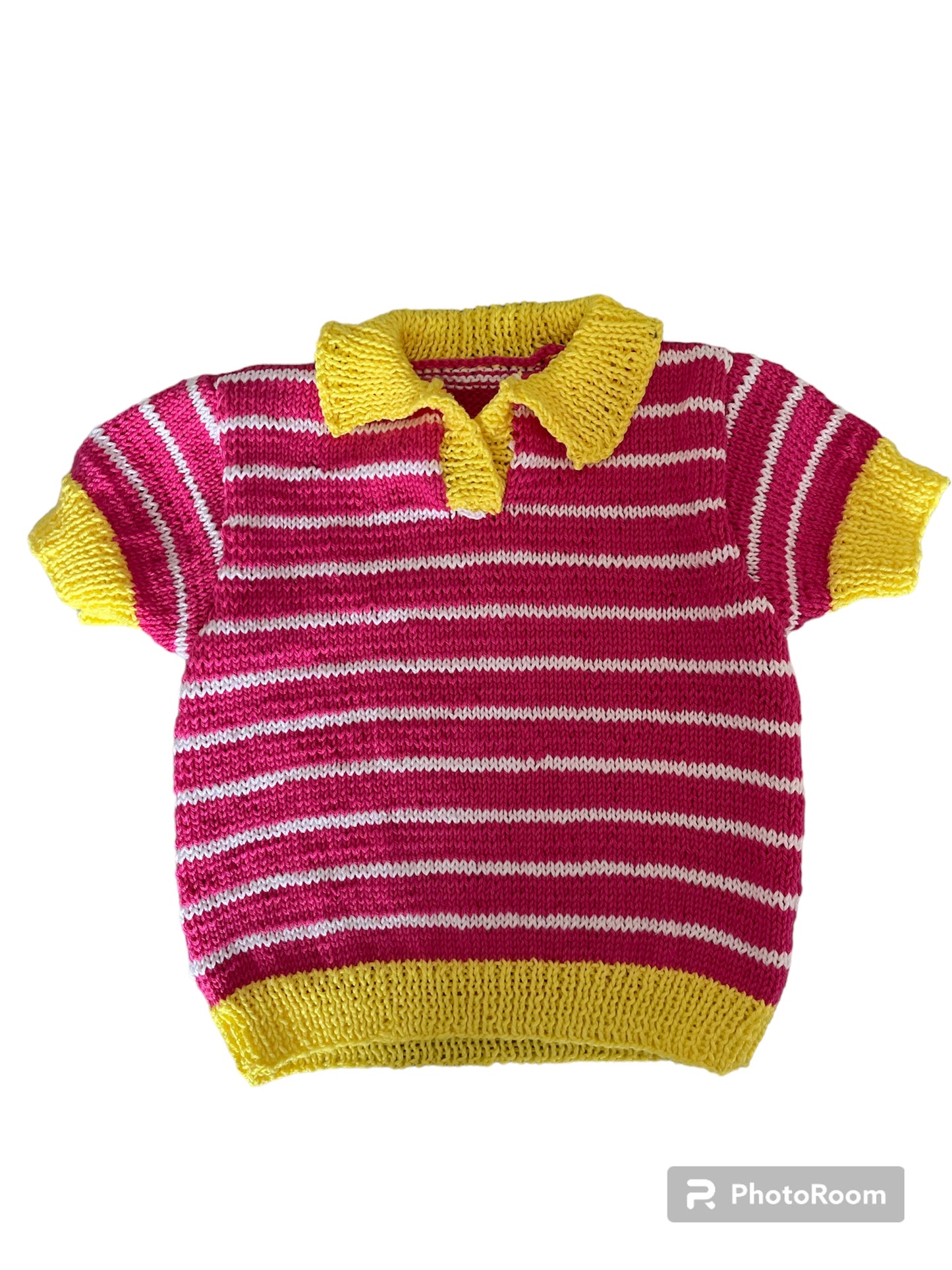 Polo rose et jaune - 18 mois