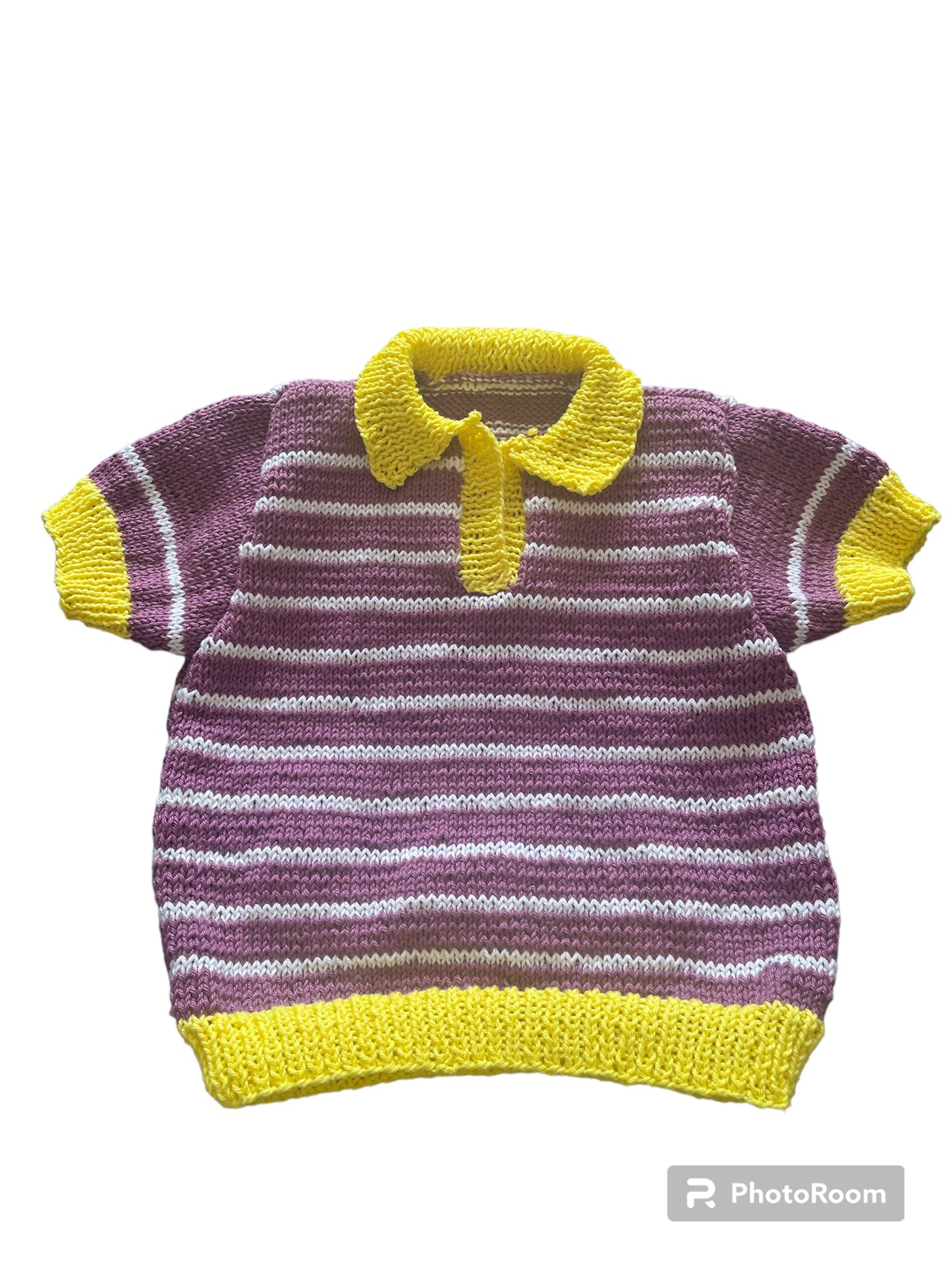 Polo violet et jaune - 18 mois Les P'tits Baby