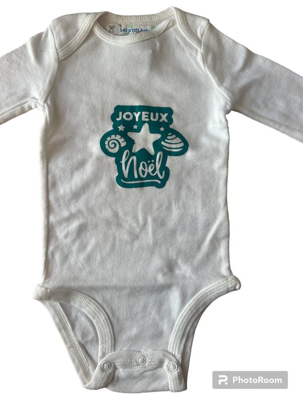 Body Joyeux Noel vert - 3/6 mois Les P'tits Baby