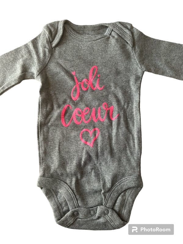 Body joli coeur - 0/3 mois Les P'tits Baby