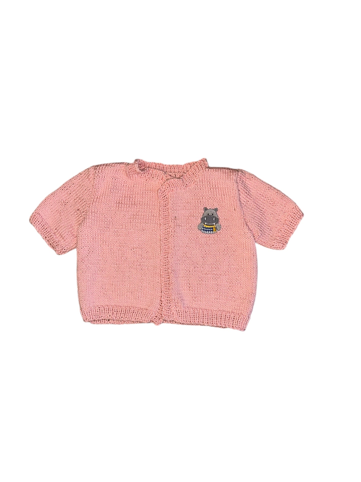Gilet rose hippopotame - 1 an