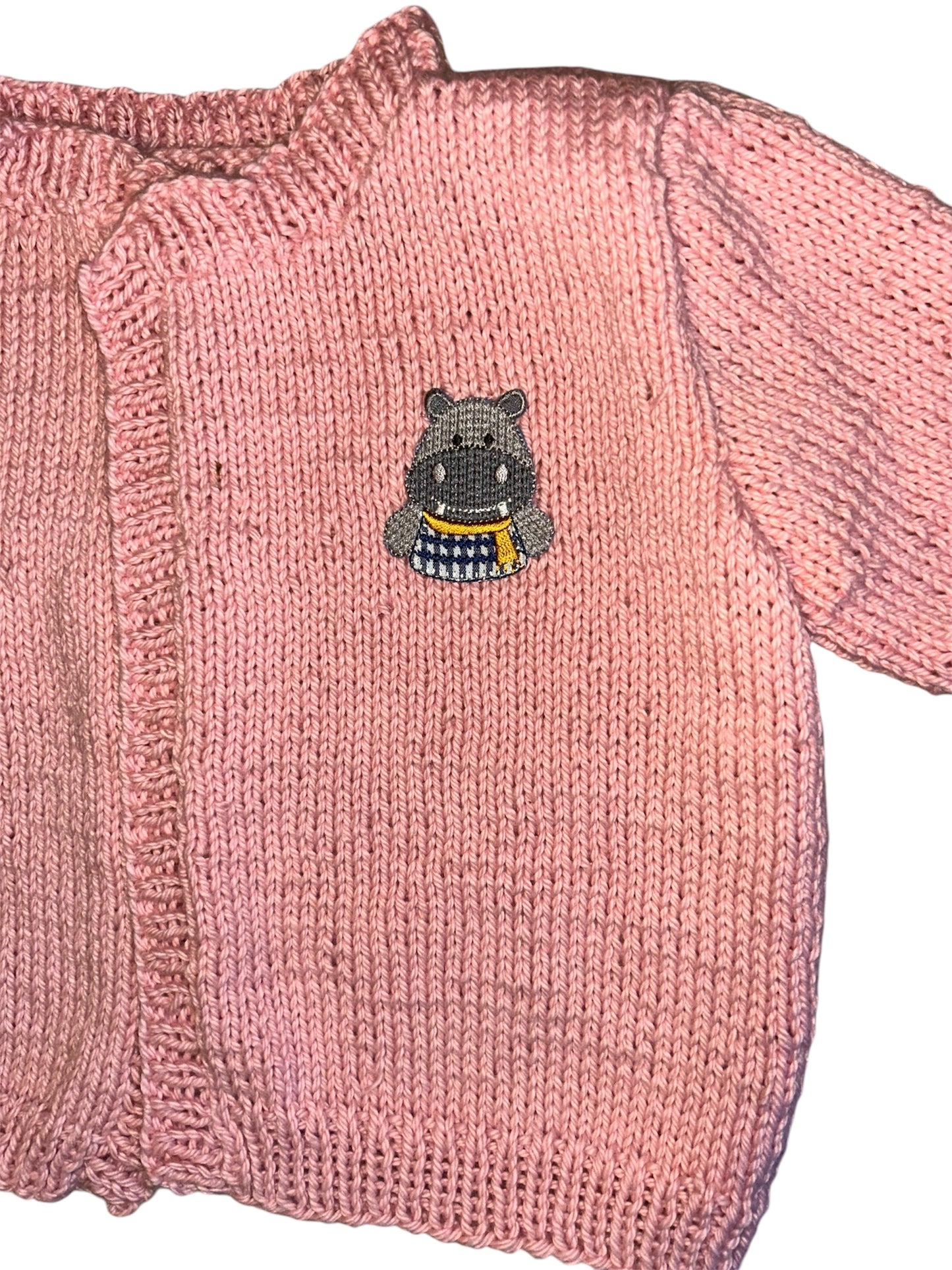 Gilet rose hippopotame - 1 an