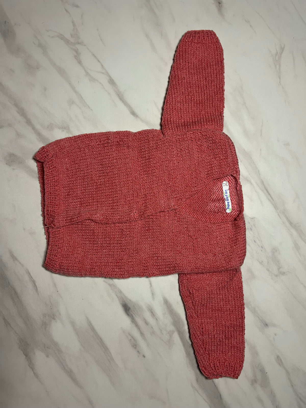 Gilet bébé rose brique à boutons-pression – 1 an