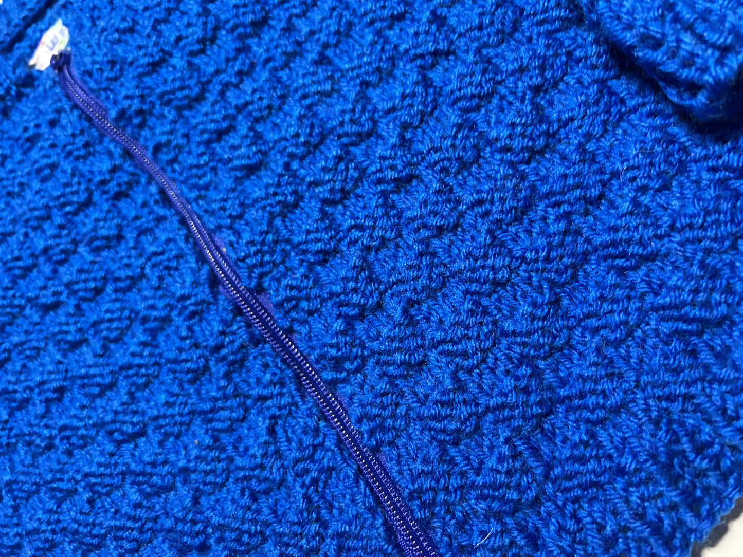 Gilet zippé bleu royal- 24 mois
