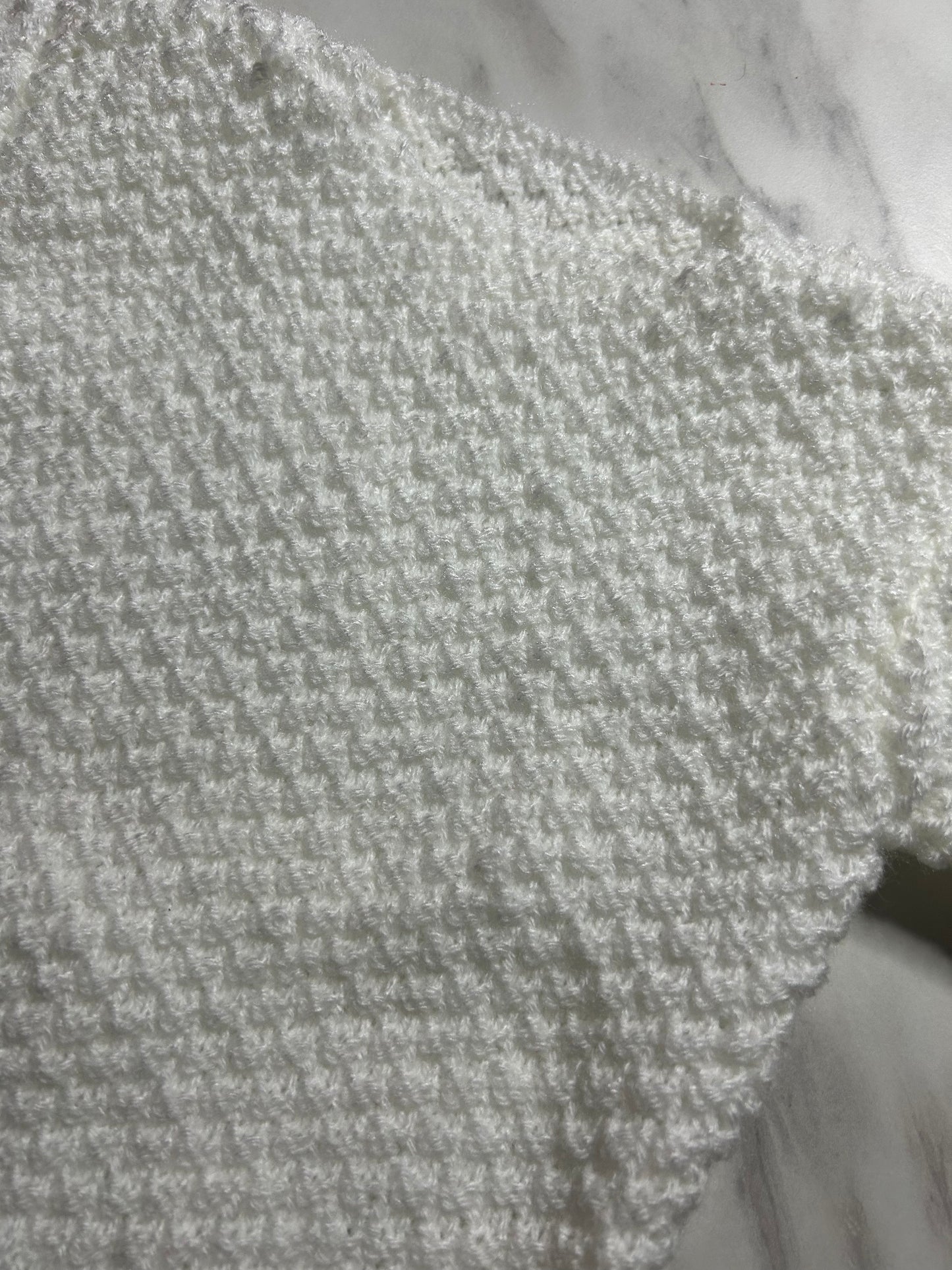 Pull blanc tricoté - 12 mois