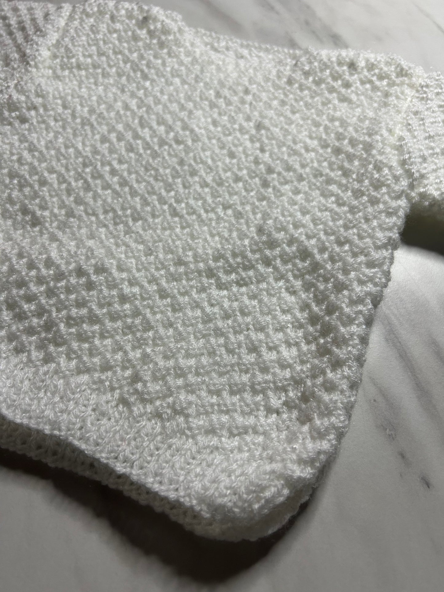 Pull blanc tricoté - 12 mois