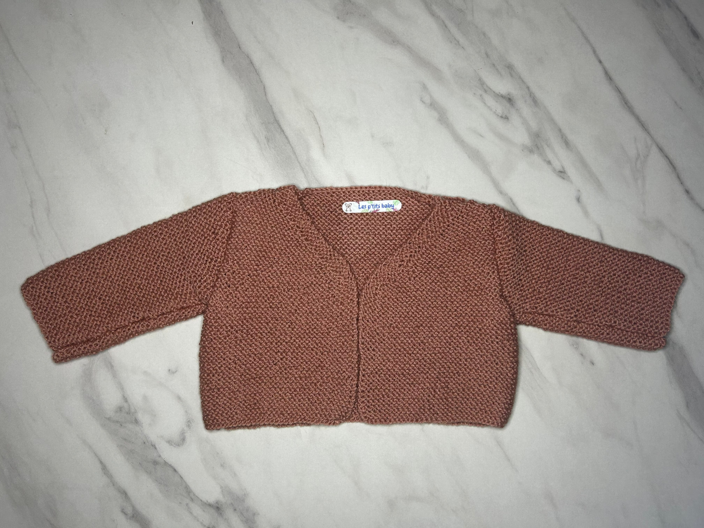Gilet vieux rose - 6 mois