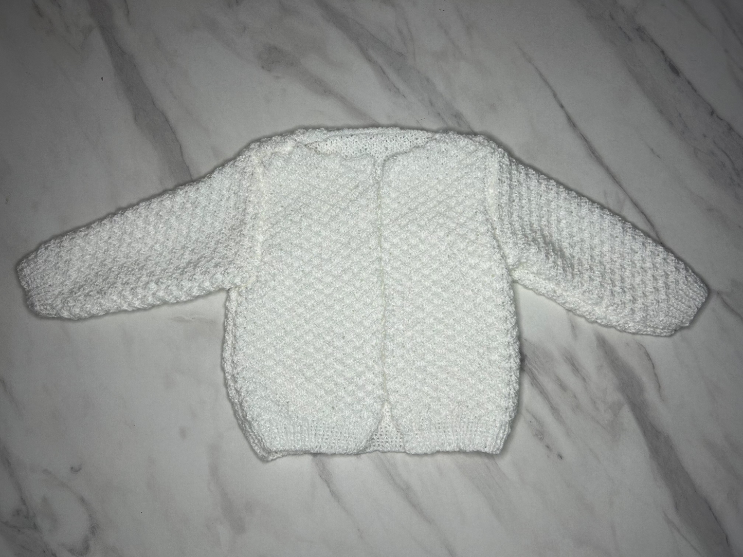 Gilet maille douce blanc - 12 mois