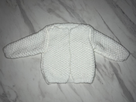 Gilet maille douce blanc - 12 mois
