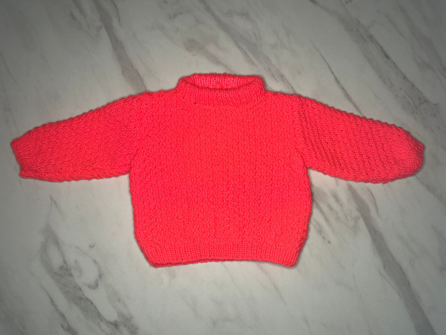 Pull Orange fluo- 12 mois