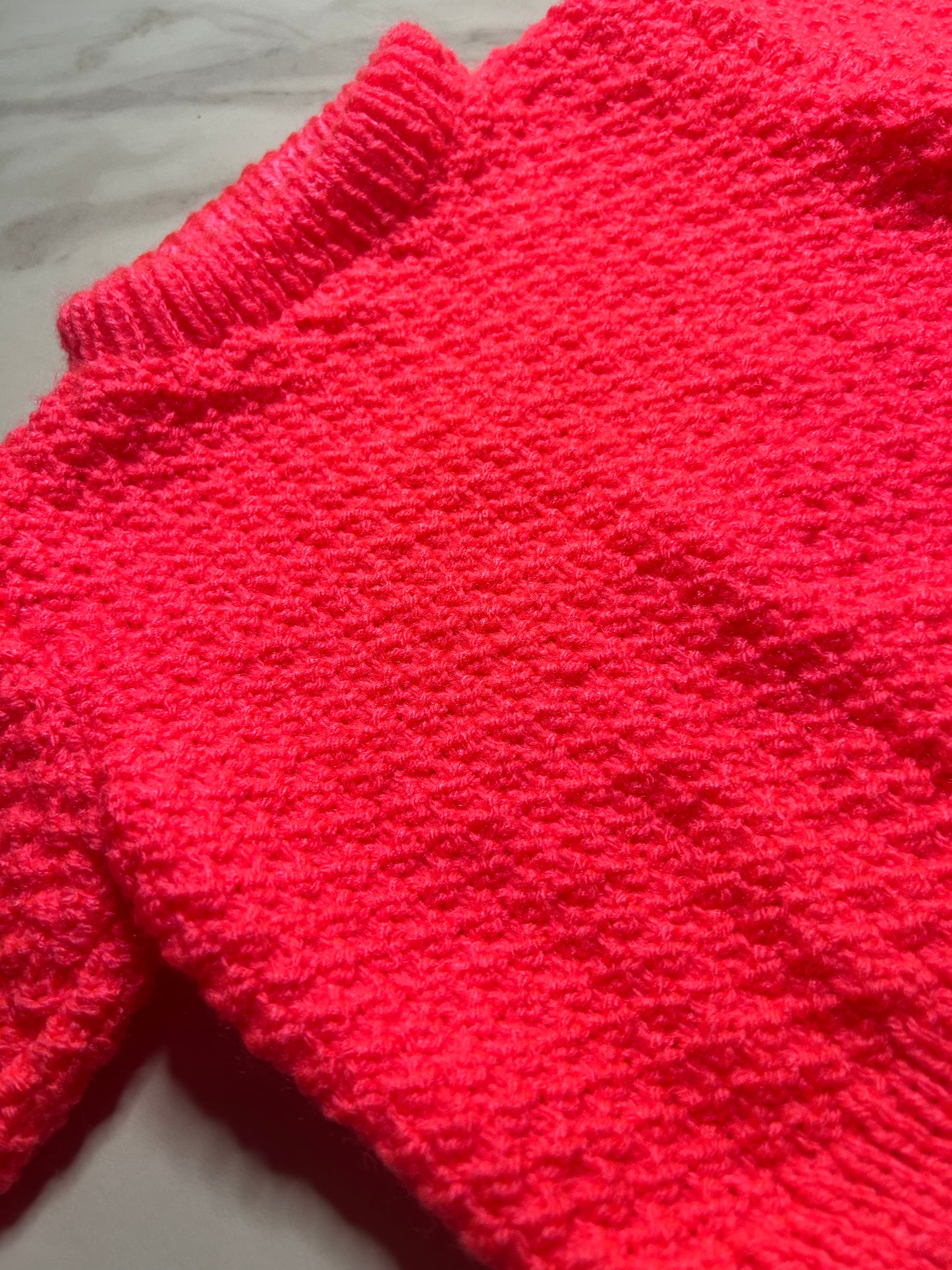 Pull Orange fluo- 12 mois