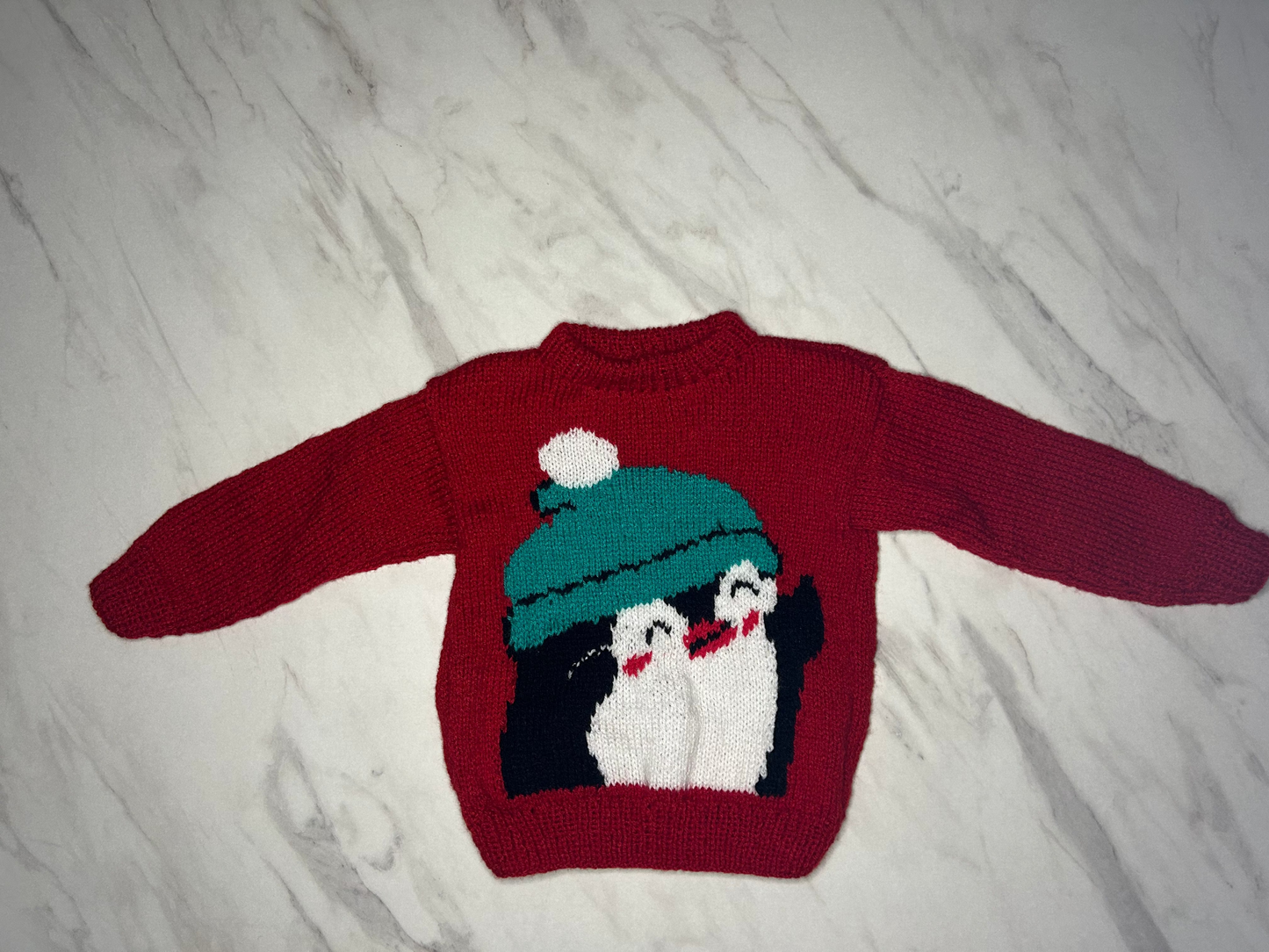 Pull Pingouin rouge - 4 ans