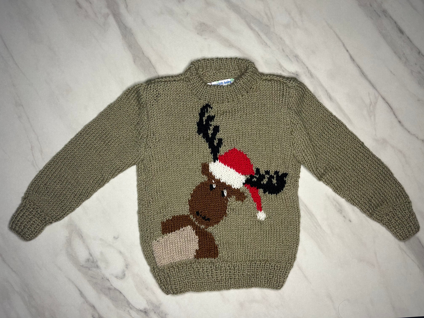Pull de Noël Cerf - 3 ans