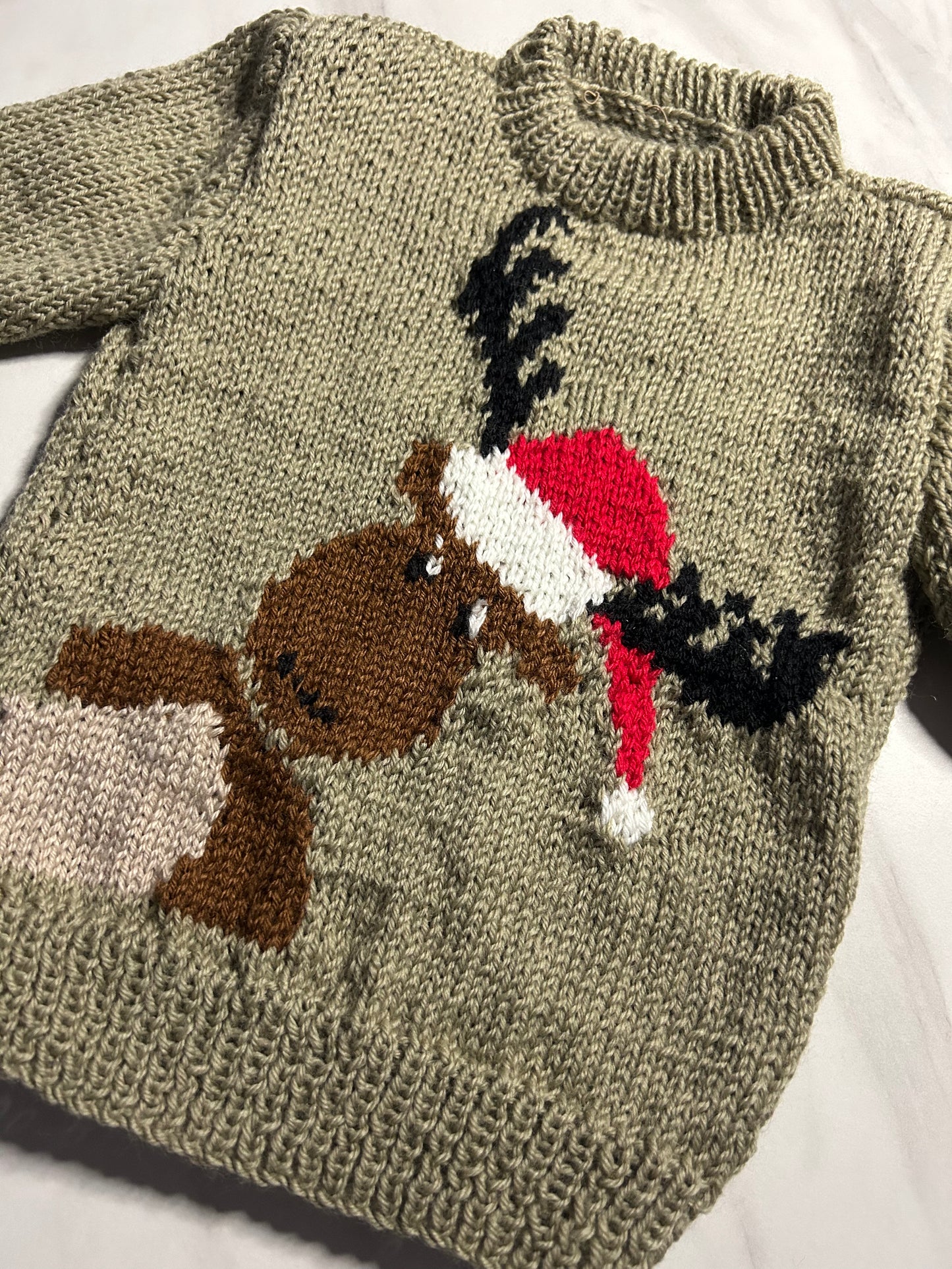 Pull de Noël Cerf - 3 ans
