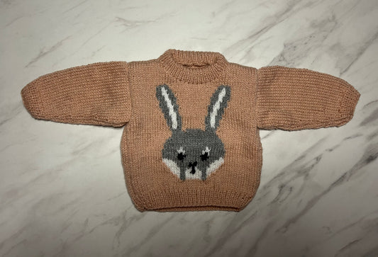 Pull rose Petit Lapin - 2 ans