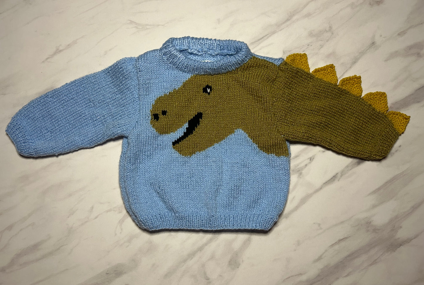 Pull Dinosaure bleu - 18 mois