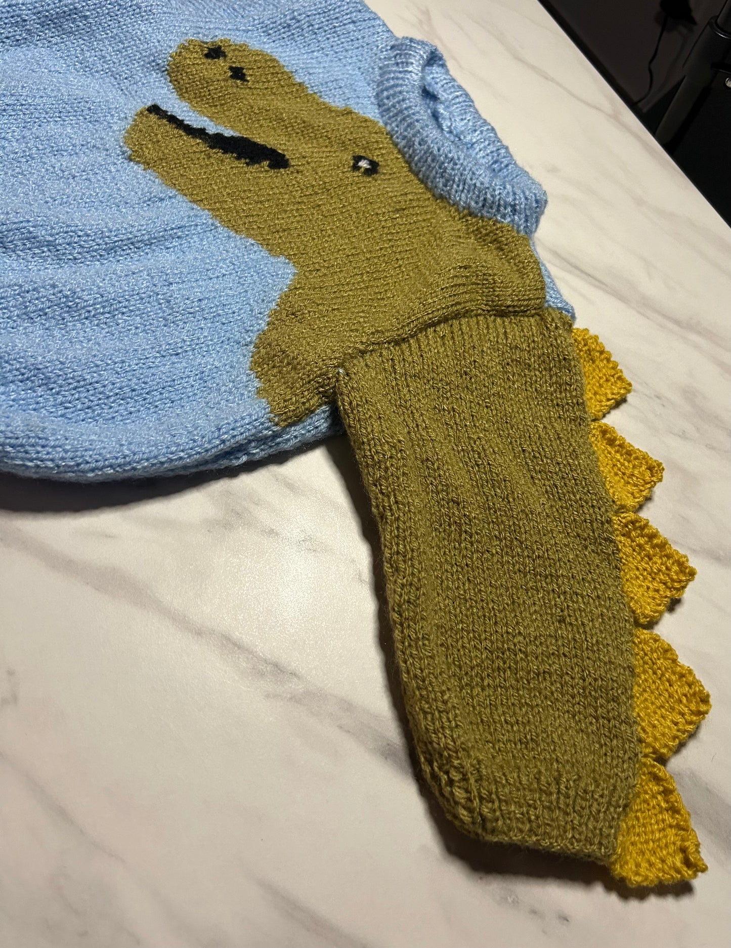 Pull Dinosaure bleu - 18 mois