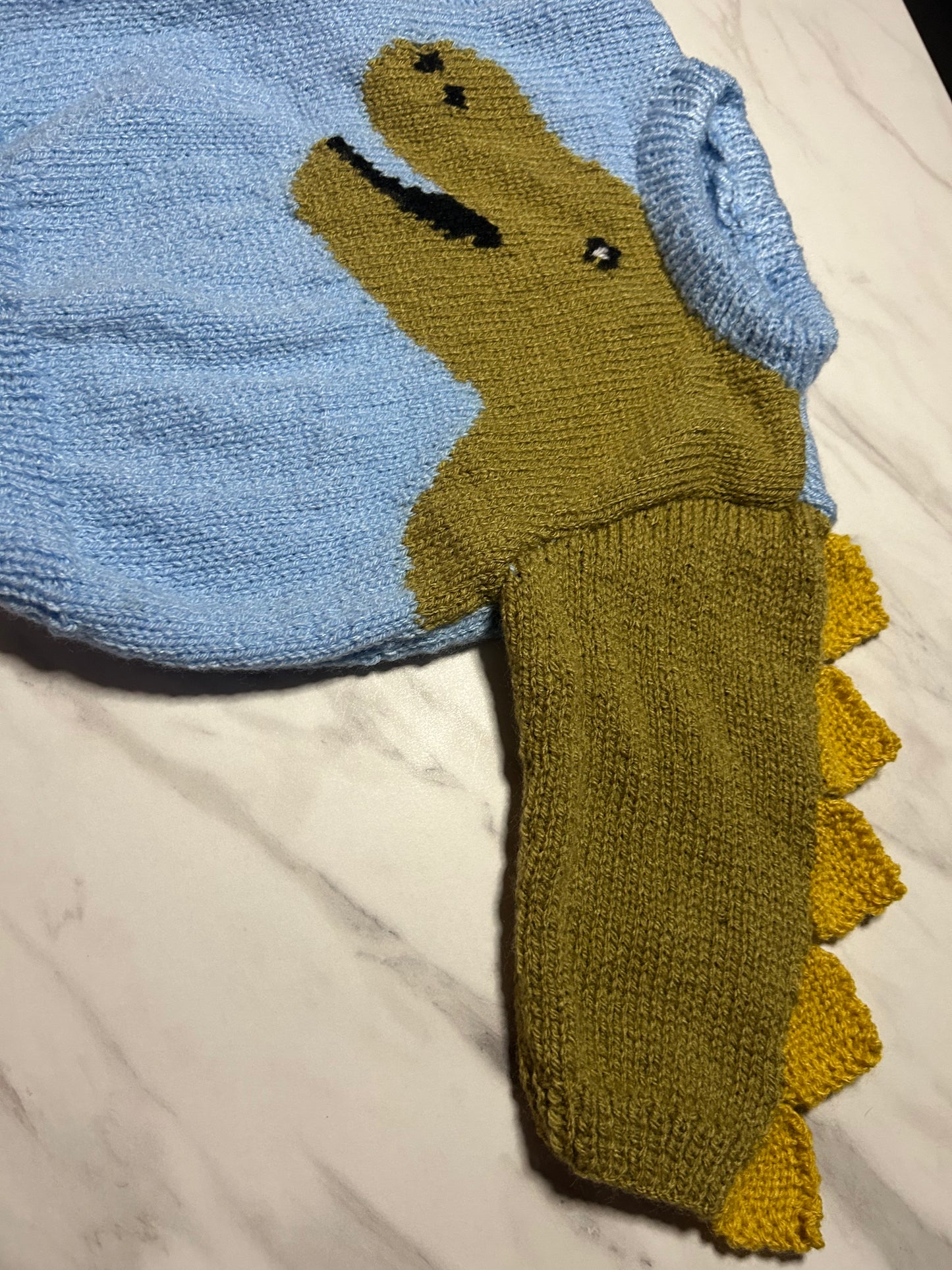 Pull Dinosaure bleu - 18 mois