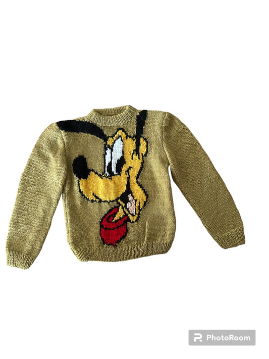 Pull de couleur moutarde avec Pluto - 4 ans Les P'tits Baby