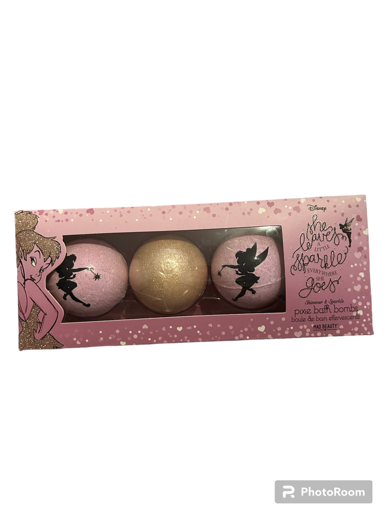 Coffret 3 boules de bain : La fée clochette Disney